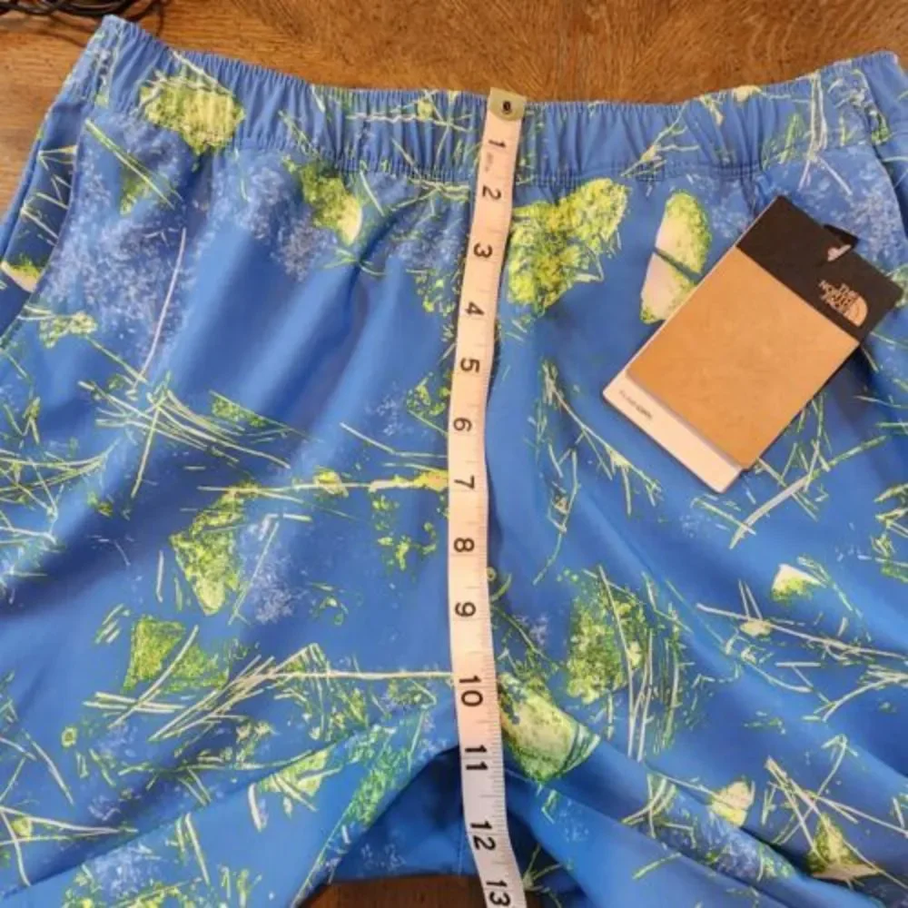 The North Face Flash Dri Men's Wander Swim Shorts‎ Small Blue Green Standard Fit